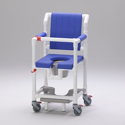带扶手淋浴椅 - SCC 250 PPG SB AP ER - RCN Medizin - 带轮 / 带滑动搁脚板 / 带便孔