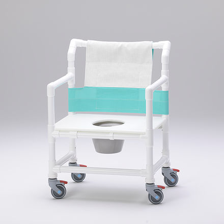 带扶手淋浴椅 - SCC 250 OS DS - RCN Medizin - 带轮 / 带便孔 / 带桶