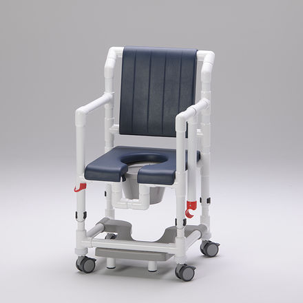 带扶手淋浴椅 - SCC 250 PPG SB HV - RCN Medizin - 带轮 / 带滑动搁脚板 / 带便孔