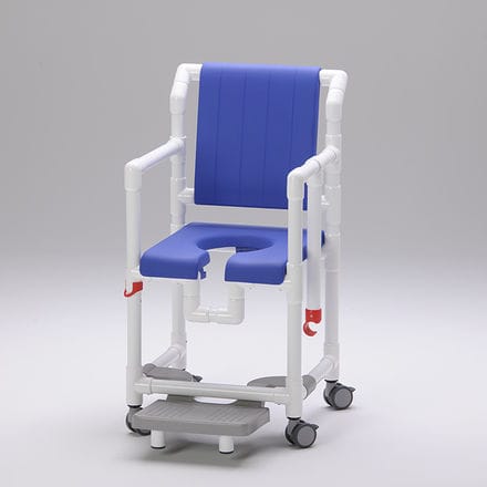 带扶手淋浴椅 - SC 100 PPG SB - RCN Medizin - 带轮 / 带滑动搁脚板 / 带便孔