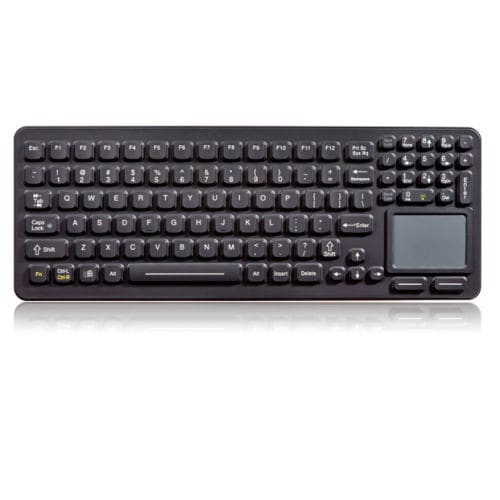 带触摸板医用键盘 - SLK-97-TP-BLK - IKEY - 硅类橡胶 / USB / 密封