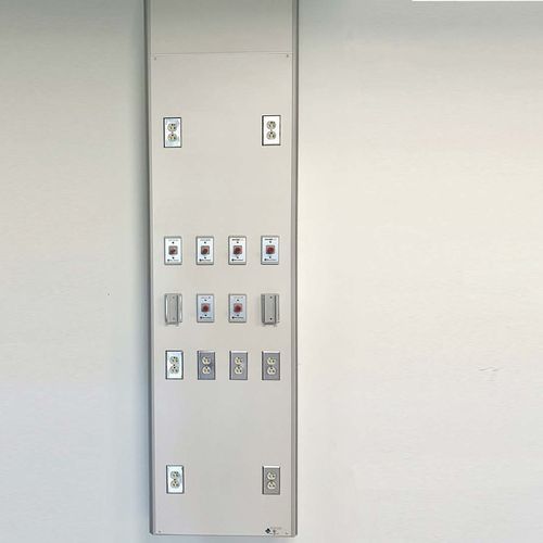 壁挂床头设备带 - FLATWALL 4540-S - Modular Services Company - 垂直 / 重症监护科