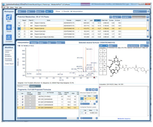 质谱分析法软件 - MetabolitePilot™ - SCIEX - 分析 / 可视化 / 判断框
