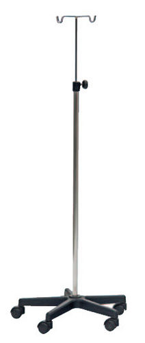 带滑轮输液架 - SS SERIES - Orla Equipamientos Clínicos - 2 个钩子 / 伸缩
