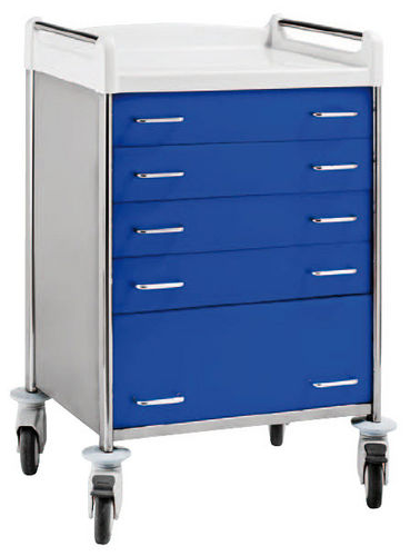 多功能手推车 - CT.90.500IP, CT.90.500P - Orla Equipamientos Clínicos - 不锈钢 / 带抽屉