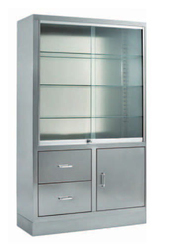 手术器械玻璃柜 - VA.20.000I - Orla Equipamientos Clínicos - 用于医院 / 带抽屉