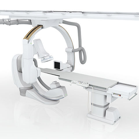 数字荧光透视系统 - Alphenix Biplane - Canon Medical System U.S.A/佳能 - 用于头颅荧光造影 / 天花板悬挂式C形臂