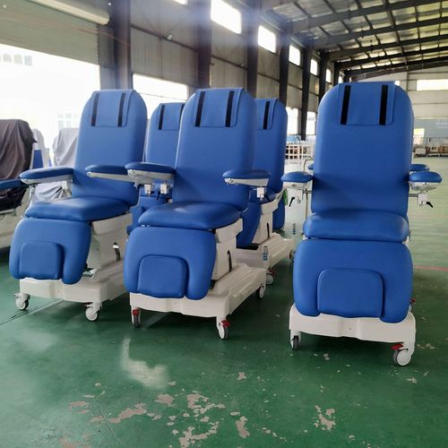电动采血椅 - Nanning Passion Medical Equipment - 3分区式 / 带滑轮 / 带脚凳