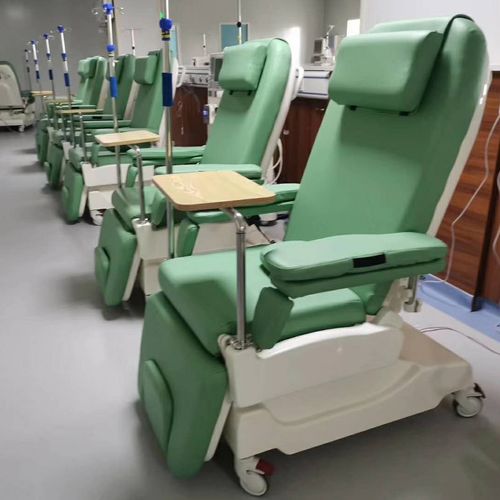 电动采血椅 - PY-YD-310 - Nanning Passion Medical Equipment - 3分区式 / 带滑轮 / 可调高度