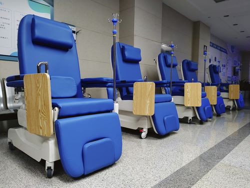 电动采血椅 - PY-YD-310 - Nanning Passion Medical Equipment - 3分区式 / 带滑轮 / 可调高度