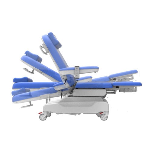 电动采血椅 - PY-YD-310 - Nanning Passion Medical Equipment - 3分区式 / 带滑轮 / 可调高度