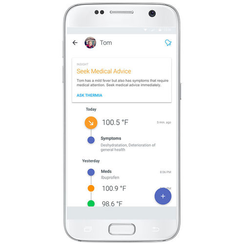 监护iOS应用程序 - Thermo app - Withings - 加工 / 带跟踪系统 / 医用