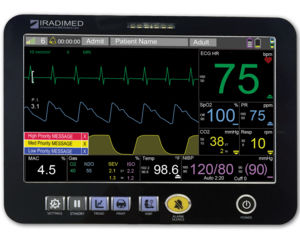 MRI用病人监护仪 - 3885T  - IRADIMED CORPORATION - 便携式 / 床头柜 / ECG