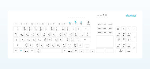 带数字键区医用键盘 - Cleankeys® CK4W - GETT Gerätetechnik - 带触摸板 / 带国际钥匙布局 / 带指针设备