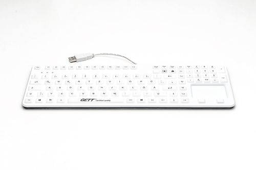 带数字键区医用键盘 - Cleantype® Prime Panel+ - GETT Gerätetechnik - 带触摸板 / 带指针设备 / 带国际钥匙布局