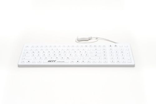带数字键区医用键盘 - Cleantype® Prime Pro+ - GETT Gerätetechnik - 带国际钥匙布局 / 硅胶 / USB