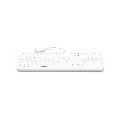 带数字键区医用键盘 - Cleantype® Prime Touch+ - GETT Gerätetechnik - 带触摸板 / 带指针设备 / 带国际钥匙布局