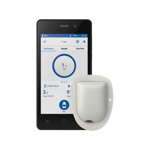 无线网络胰岛素注射泵 - Omnipod DASH® - Insulet - 防水密封 / 用于智能手机