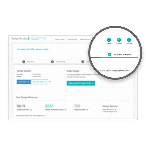 实验室Web应用程序 - DesignStudio  - Illumina - 遗传学 / 设计 / 评估