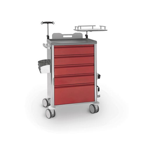 急救推车 - 10.CR.1589.J - JMS Healthcare Furniture - 用于器械 / 用于药物 / 不锈钢