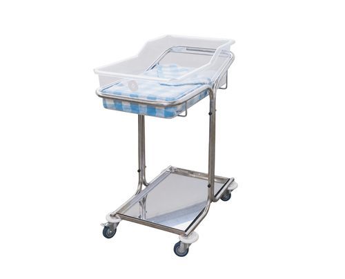 高度固定医用婴儿床 - 10.MC.7101 - JMS Adico Care - 带滑轮 / 带收纳 / 不锈钢