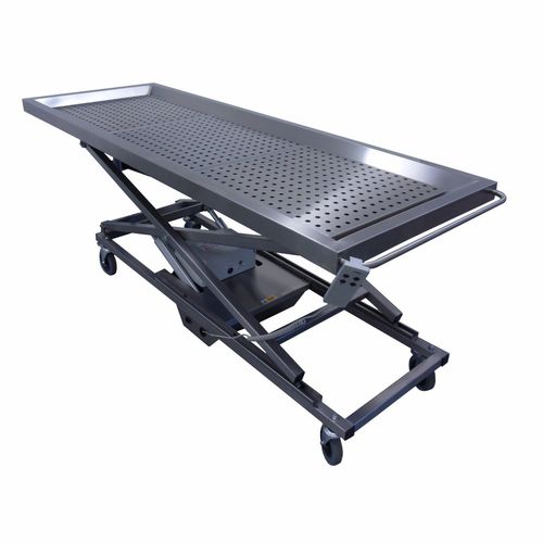 尸体清洗台 - MSWV - Mortuary Solutions - 长方形 / 滑轮 / 可调高度