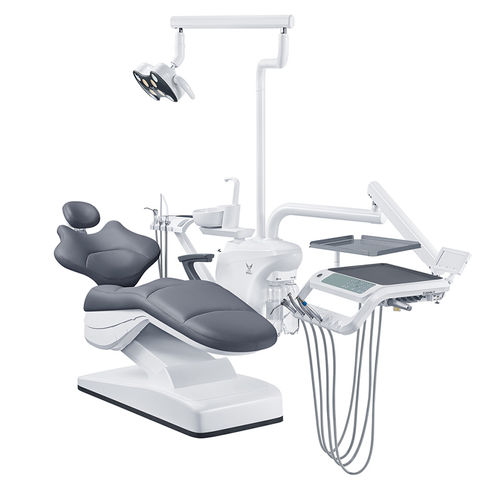 带电动椅牙科治疗设备 - GD-S800  - Foshan Gladent Medical Instrument Co.,Ltd - 具有活动头枕 / 带卫生系统 / 带器械架