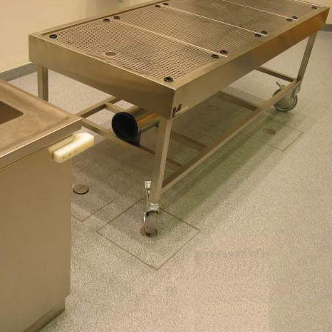 尸检台 - MA-0974 - MEDIS Medical Technology - 滑轮 / 对接 / 带水槽