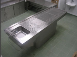 法医用尸检台 - MA-0977 - MEDIS Medical Technology - 固定 / 不锈钢