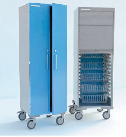 医用带门柜子 - MH6419SDM - Medstor GmbH - 带篮子 / 移动式