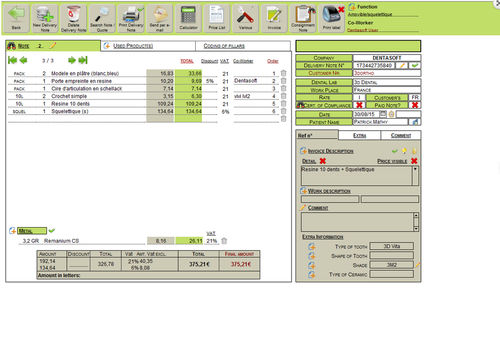 医疗管理软件 - Easydentam - Dentasoft - 牙科实验室
