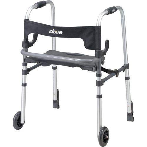 双轮助行器 - Clever-Lite LS - Drive DeVilbiss USA - 可调高度 / 带座椅 / 可折叠