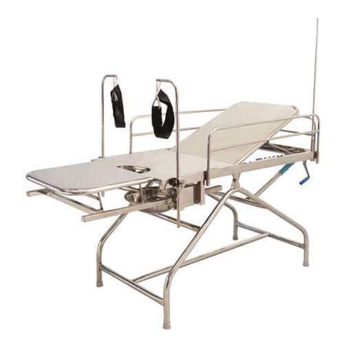 妇科手术台 - 976 - Shree Hospital Equipments - 机械 / 倾斜 / 带脚托
