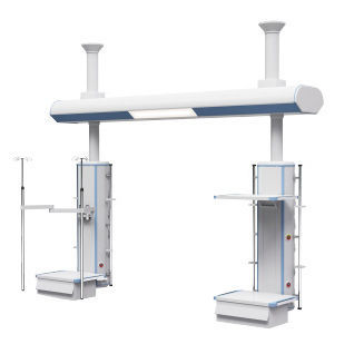 吊顶医用吊桥 - DT100E-E - Shanghai PAX Medical Instrument - ICU / 带吊篮 / 带分配柱