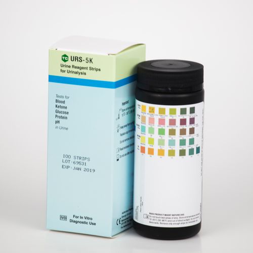 尿液分析试剂带 - URS-5K-100 - Teco Diagnostics - 糖尿 / 酮尿 / 血尿