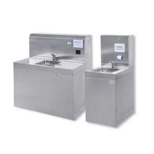 单人洗手系统 - WWS series - Zirbus technology - 落地式 / 不锈钢 / 自动