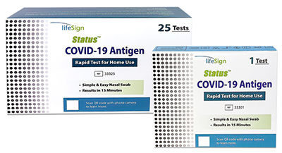 COVID-19新冠病毒快速诊断检测 - Status™ - LifeSign PBM - 家用 / 抗原 / SARS-COV-2