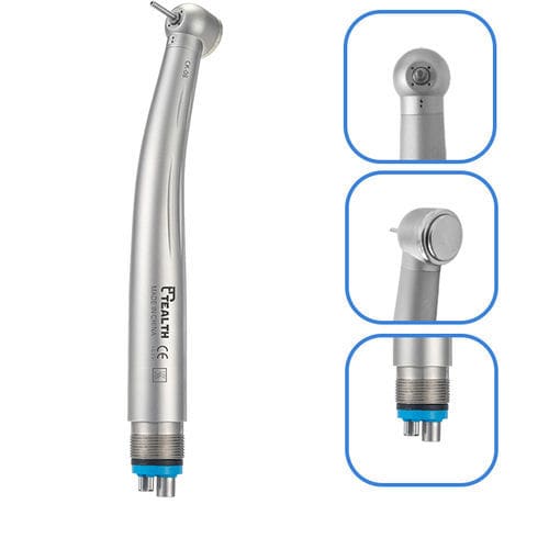 牙科涡轮机 - Tealth® CK08 - Tealth Foshan Medical Equipment Co.,Ltd - 空气 / 有按钮 / 不锈钢