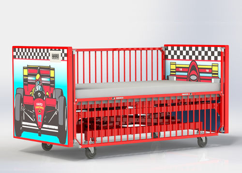 医院病床 - RACE CAR - HARD Manufacturing CO., INC - 电动 / 儿科 / 高度可调节