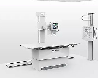 数字放射成像系统 - FMT18T - DEL Medical - 多功能放射照相 / 带落地式滤线器