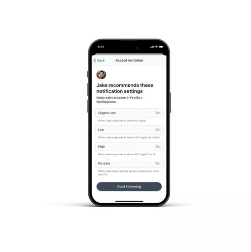 监护iOS应用程序 - Follow - Dexcom - 医用 / 共享 / 网络安全