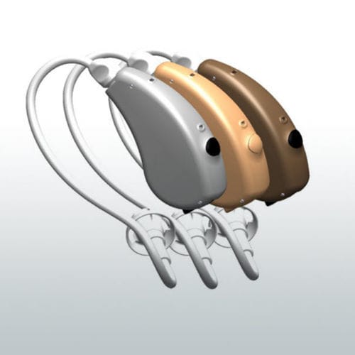 开放式耳背助听器 - Arro® - Audina Hearing Instruments - 降噪 / 米色 / 棕色