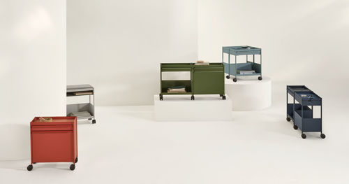 存储手推车 - OE1 - Herman Miller - 带收纳盒 / 带抽屉 / 搁板