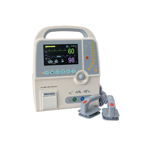 自动体外除颤器 - HD-9000C - Jiangsu Hongdu Medical Technology - 手动 / 带ECG和SpO2监护仪 / 带脉搏血氧测定仪