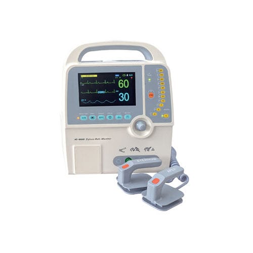 手动体外除颤器 - HD-8000D - Jiangsu Hongdu Medical Technology - 双相 / 带ECG和SpO2监护仪