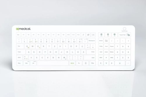 带触摸板医用键盘 - IC Keys - HT 400 - IC Medical GmbH - 带数字键区 / 防水 / 卫生
