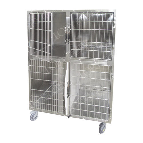 犬用动物笼具 - GA006  - Lory Progetti Veterinari srl - 4格 / 两级 / 带滑轮