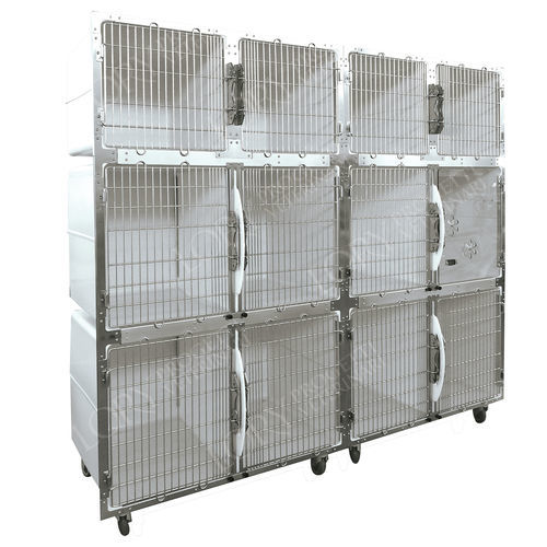 模块化动物笼具 - GAPVC008 - Lory Progetti Veterinari srl - 带滑轮 / PVC