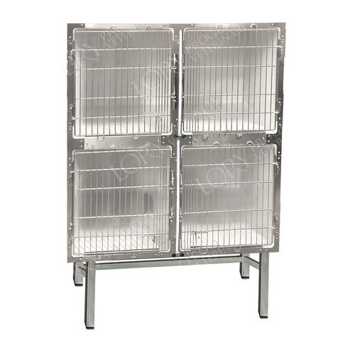 4格动物笼具 - GAPVC003 - Lory Progetti Veterinari srl - 两级 / 不锈钢 / PVC
