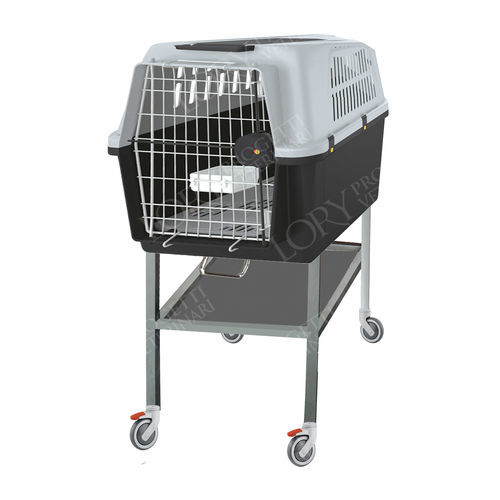 猫动物笼具 - BAR007 - Lory Progetti Veterinari srl - 便携式 / 带滑轮 / 不锈钢